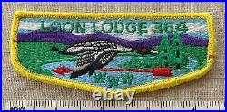 Vintage OA LOON LODGE 364 Order of the Arrow Solid FLAP PATCH WWW Boy Scout