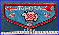 Vintage OA Lodge 383 TAHOSA Order of the Arrow Flap PATCH Boy Scout WWW