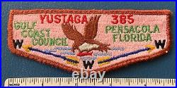 Vintage OA YUSTAGA LODGE 385 Order of the Arrow FLAP PATCH Gulf Coast Council FL