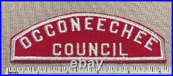 Vintage OCCONEECHEE COUNCIL Boy Scout Red & White Strip PATCH RWS CSP Uniform