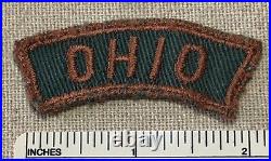 Vintage OHIO Boy Scout Explorer Green & Brown State Strip PATCH GBS RWS BSA OH