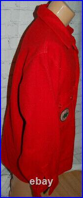 Vintage Official BSA Leaders Red Jacket Boy Scouts of America size 46 Wool Patch