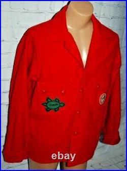 Vintage Official BSA red wool Jacket Boy Scouts America size 44 EAGLE PATCH
