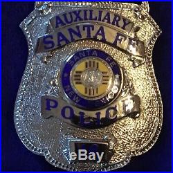 Vintage Old Style Santa Fe Police Obselete Auxilary Badge&. Patch