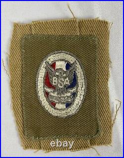 Vintage Original Olive Type 1 Eagle Scout Rank Patch Badge Insignia, Boy Scouts