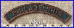 Vintage PHILADELPHIA Boy Scout Explorers Green & Brown Community Strip PATCH GBS