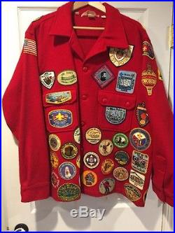 Vintage Rare SZ 50 Boy Scout Wool Jacket 90+ Patches Boston West Point 70's 80's