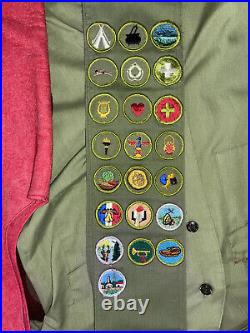Vintage Recruiter Boy Scout Outfit Including 60+ Patches (1960's 1970's) RARE