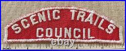 Vintage SCENIC TRAILS COUNCIL Boy Scout Red & White Strip PATCH RWS CSP BSA MI