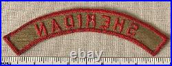 Vintage SHERIDAN Boy Scout Khaki & Red Community Strip PATCH RWS KRS Wyoming