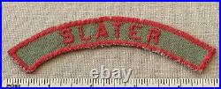 Vintage SLATER Boy Scout Khaki & Red Community Town Strip PATCH RWS KRS Badge