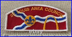 Vintage ST. LOUIS AREA COUNCIL Boy Scout Shoulder Strip PATCH BSA Uniform Badge