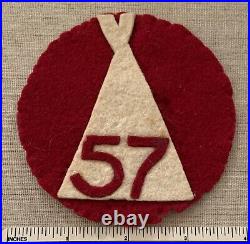 Vintage TROOP 57 BOY SCOUTS OF AMERICA Felt PATCH Patrol Camp Treasure Island