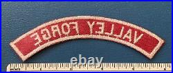 Vintage VALLEY FORGE Boy Scout Red & White Community Strip PATCH BSA RWS Badge
