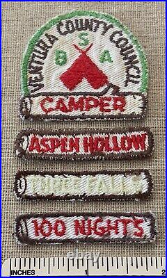 Vintage VENTURA COUNTY COUNCIL Boy Scout Camper PATCH & Camp Segments BSA CA