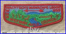 Vintage WACHTSCHU MAWACHPO OA Lodge 559 Order of the Arrow Flap PATCH Boy Scout