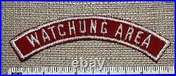 Vintage WATCHUNG AREA Boy Scout Red & White Council Strip PATCH RWS 1/2 BSA NY