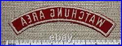 Vintage WATCHUNG AREA Boy Scout Red & White Council Strip PATCH RWS 1/2 BSA NY