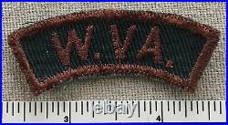 Vintage WEST VIRGINIA Explorer Scout Green & Brown State Strip PATCH GBS W. VA
