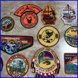 Vintage boy scout patches Lot Florida Seminole 1980s 16 Flaming Arrow Camporee