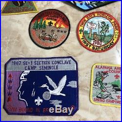 Vintage boy scout patches Lot Florida Seminole 1980s 16 Flaming Arrow Camporee