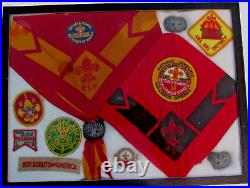 Vintage c 1960 BSA Boy Scouts of America Collection Lot Patches & More Galveston