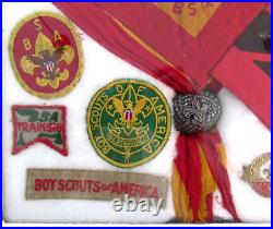 Vintage c 1960 BSA Boy Scouts of America Collection Lot Patches & More Galveston