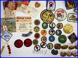 Vintage lot of Boy Scouts of America Medals, Pins, Patches & Merit Cards