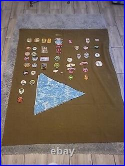 Vintage patch collection /boy Scouts And Others On Blanket