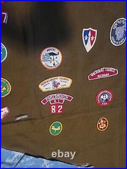 Vintage patch collection /boy Scouts And Others On Blanket