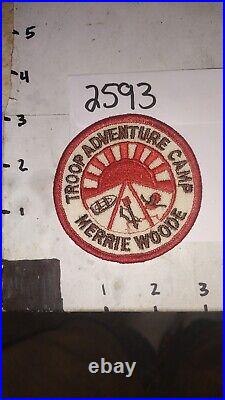 Vintage sew on patch Troop Adventure Camp