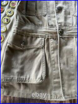 Vtg 1920s BOY SCOUTS Uniform Jacket First Class Patrol Leader 27 Merit Patches