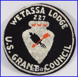 Vtg 1940s BSA OA R1 WETASSA 227 LODGE US GRANT COUNCIL FELT Patch