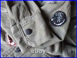 Vtg 1940s SANTA ANA, CA Boy Scout, BSA Uniform Shirt with Patches & Fleur Medal