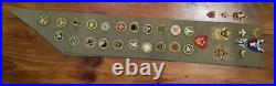 Vtg 1949 Boy Scout Merit Badge Sash / Eagle Scout Medal +Star 25 Patches BSA