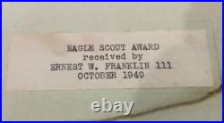 Vtg 1949 Boy Scout Merit Badge Sash / Eagle Scout Medal +Star 25 Patches BSA