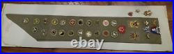 Vtg 1949 Boy Scout Merit Badge Sash / Eagle Scout Medal +Star 25 Patches BSA