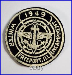 Vtg 1949 OA BSA SCOUT Explorer WINTER ENCAMPMENT FREEPORT ILL FELT Camp Patch