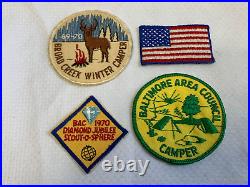 Vtg 1970's Boy Scouts of America BSA Patch Lot Camper Troop Committee Council