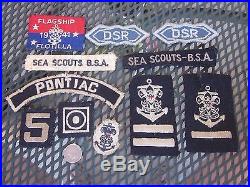 Vtg 30s 40s SEA SCOUTS, Boy Scouts Patches & Insignia, 1941 Flagship Flotilla
