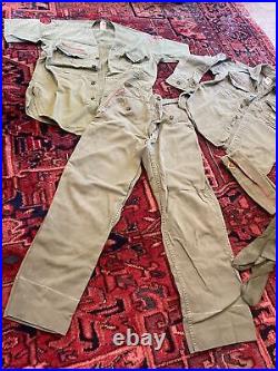 Vtg 40s 50s BSA BOY SCOUT SHIRT Long Short Sleeve Patches Pants Uniform Hat Sock