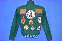 Vtg 60s BOY SCOUTS OF AMERICA PATCHES NATIONAL JAMBOREE COUNCIL JACKET SMALL S