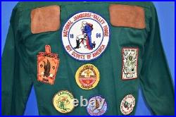 Vtg 60s BOY SCOUTS OF AMERICA PATCHES NATIONAL JAMBOREE COUNCIL JACKET SMALL S