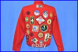 Vtg 70s BOY SCOUTS OF AMERICA UNIFORM RED JACKET PATCHES HIGH ADVENTURE YOUTH XL