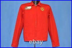 Vtg 70s BOY SCOUTS OF AMERICA UNIFORM RED JACKET PATCHES HIGH ADVENTURE YOUTH XL