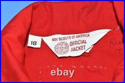 Vtg 70s BOY SCOUTS OF AMERICA UNIFORM RED JACKET PATCHES HIGH ADVENTURE YOUTH XL