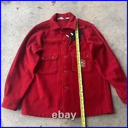 Vtg 70s Boy Scouts of America Official Jacket Wool Philmont Ranch BSA Patched