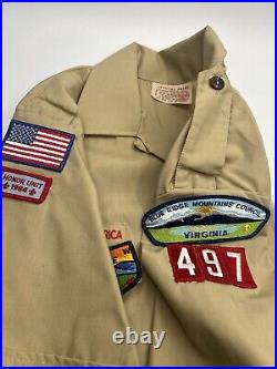 Vtg Huge lot Boy Scouts BSA Patches Arrow Sash Shirt Badge Slides OA Blue Ridge