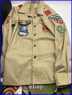 Vtg Huge lot Boy Scouts BSA Patches Arrow Sash Shirt Badge Slides OA Blue Ridge