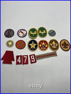 Vtg Huge lot Boy Scouts BSA Patches Arrow Sash Shirt Badge Slides OA Blue Ridge